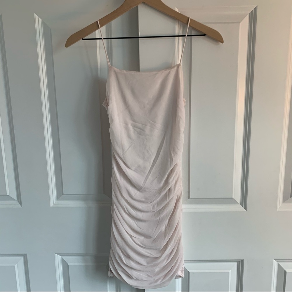 ❌SOLD❌White Ruched Mini dress